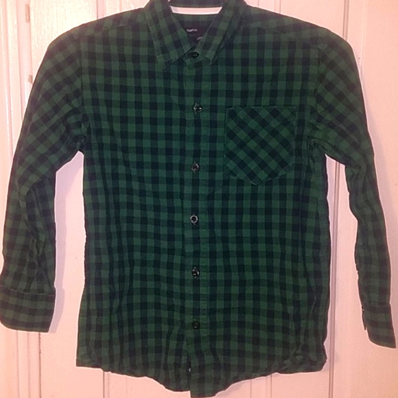 S GAP Boys Light Flannel w/ collar shirt - Picture 3 of 7